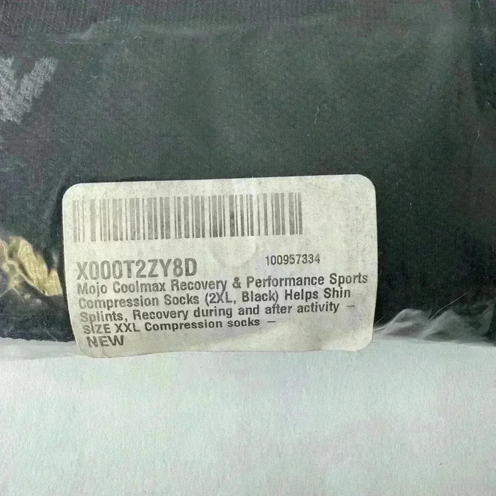NWT MOJO Black compression socks, size 2XL
